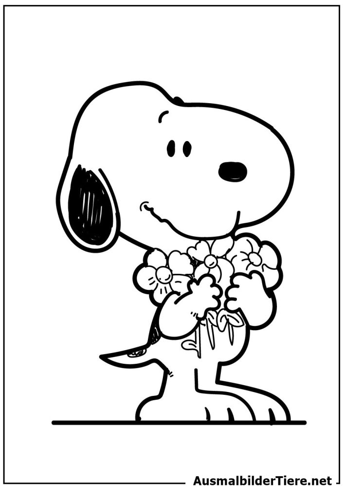 Ausmalbilder Snoopy - 10 Stück, Malvorlagen Kostenlos als PDF
